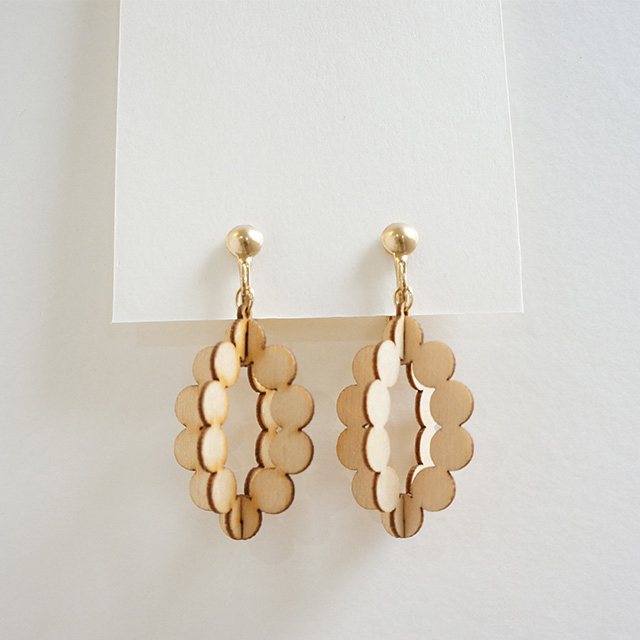 Kito/木製ピアス・イヤリング(全7種)