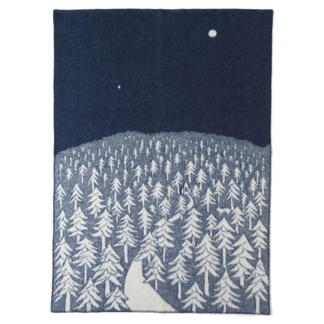 KLIPPAN × mina perhonen｜ウールシングルブランケット HOUSE IN THE FOREST
