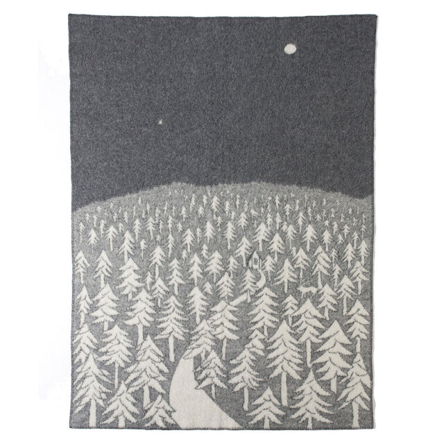 KLIPPAN × mina perhonen｜ウールシングルブランケット HOUSE IN THE FOREST
