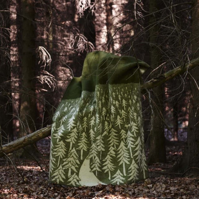 KLIPPAN × mina perhonen｜ウールシングルブランケット HOUSE IN THE FOREST