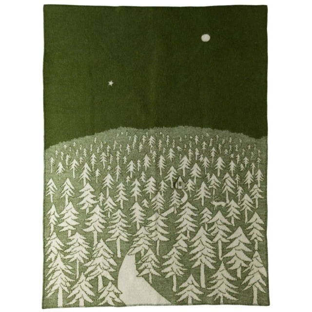 KLIPPAN × mina perhonen｜ウールシングルブランケット HOUSE IN THE FOREST