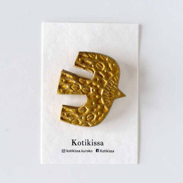 Kotikissa｜ブローチ 角ばったトリ