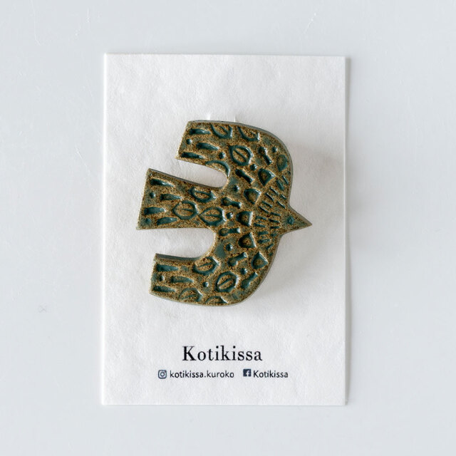 Kotikissa｜ブローチ 角ばったトリ