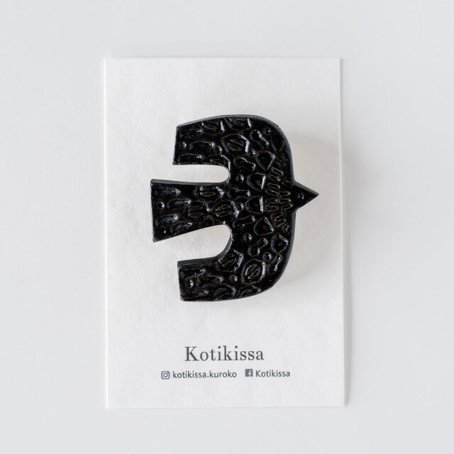 Kotikissa｜ブローチ 角ばったトリ
