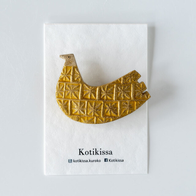 Kotikissa｜ブローチ 大ぶりなトリ