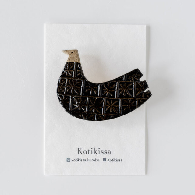 Kotikissa｜ブローチ 大ぶりなトリ