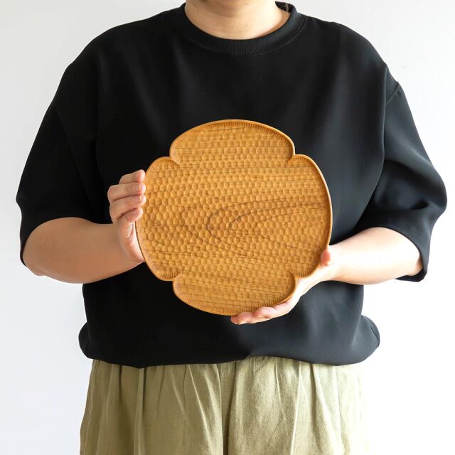 高塚和則｜さくらの花形パン皿（24cm）