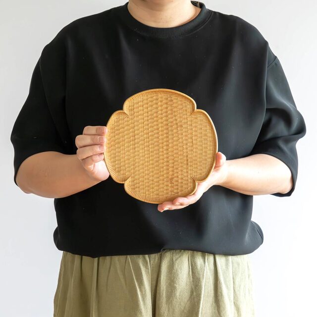 高塚和則｜さくらの花形パン皿（20cm）
