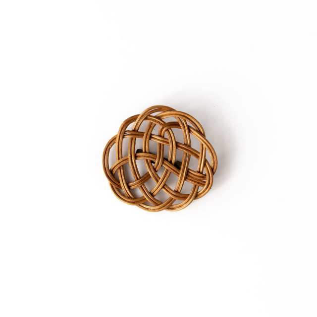 kuroshiro works｜ラタン ブローチ まる