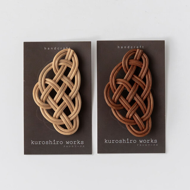 kuroshiro works｜ラタン編みのブローチ 三角 COMFOTA 北欧雑貨店