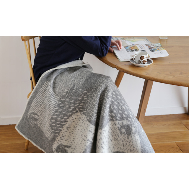 LAPUAN KANKURIT/ラプアンカンクリ/ハーフブランケット/PAKAPAAT/グレー