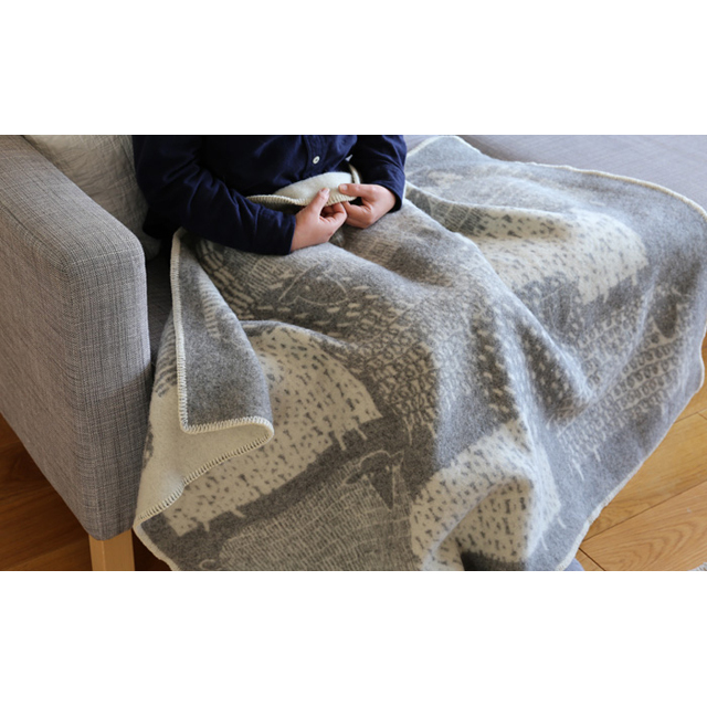 LAPUAN KANKURIT/ラプアンカンクリ/ハーフブランケット/PAKAPAAT/グレー
