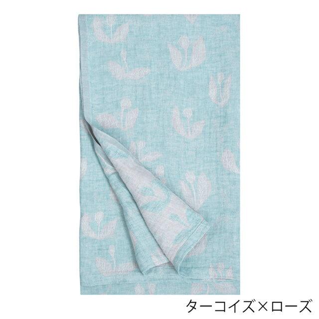 LAPUAN KANKURIT × mina perhonen｜ウォッシュドリネンブランケット（145x260cm） KESAKUKKA