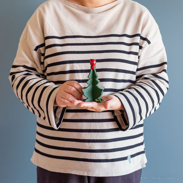 Larssons Tra ラッセントレー｜組み立て式木製クリスマスツリー S（キャンドル1本付き）