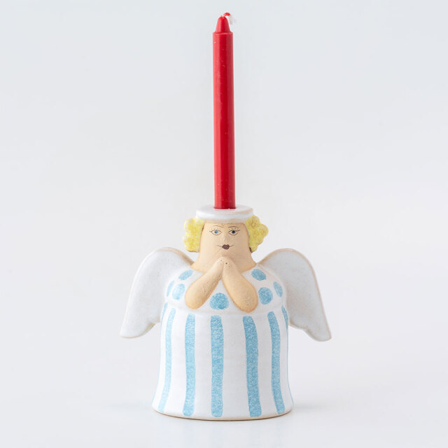 【個別販売】Lisa Larson リサ・ラーソン｜キャンドルホルダー ANGEL エンジェル ホワイト