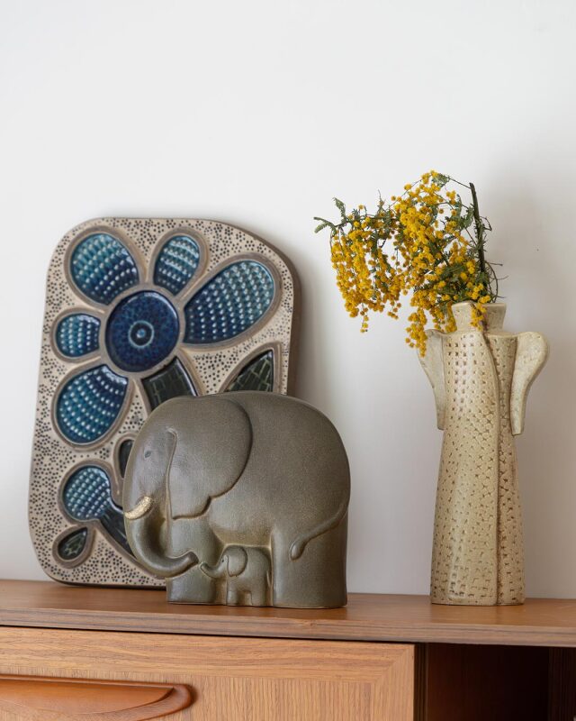 【個別販売】Lisa Larson リサ・ラーソン｜ELEPHANT WITH BABY 象の親子