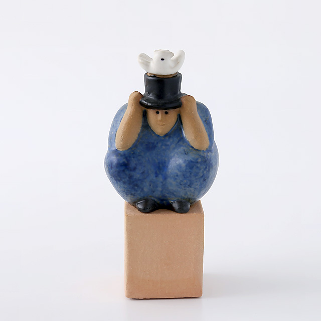 Lisa Larson/リサ・ラーソン/オブジェ/マジシャン/ブルー