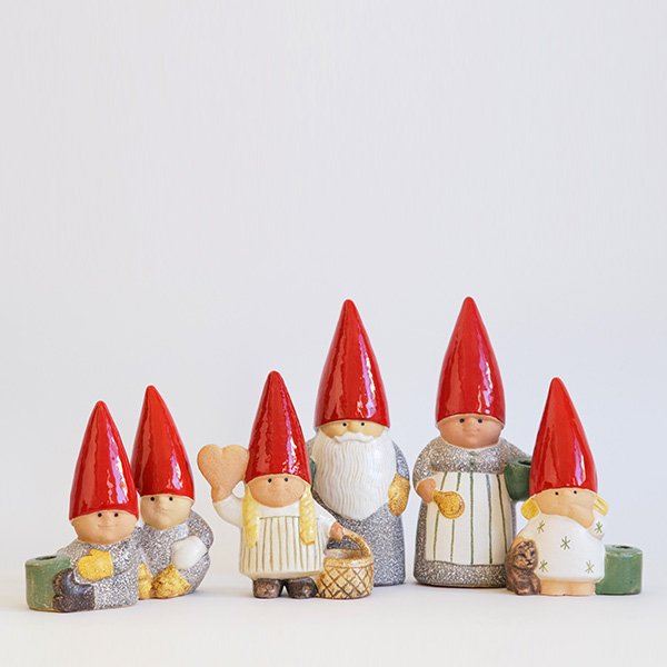 個別販売】Lisa Larson リサ・ラーソン｜SANTA FAMILY GIRL WITH CAT