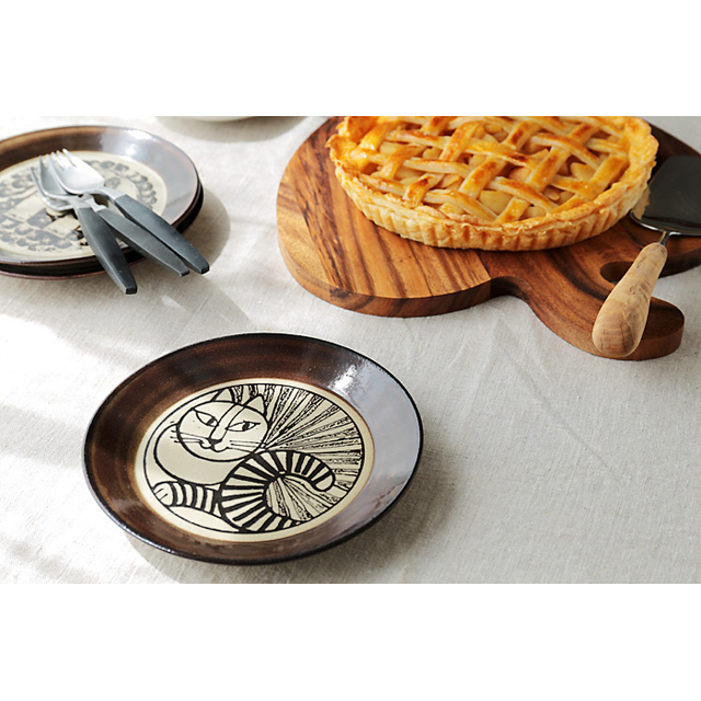 Lisa Larson/リサ・ラーソン/益子の皿/ねこ(しろ) COMFOTA 北欧雑貨店