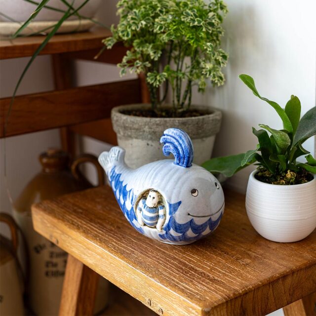 【個別販売】Lisa Larson リサ・ラーソン｜くじら（ヨナ） WHALE JONAH WAVE