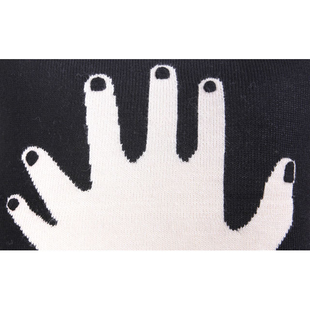 LUCKYBOYSUNDAY/ラッキーボーイサンデー/クッションカバー（50cm）/Fancy Finger（ブラック）