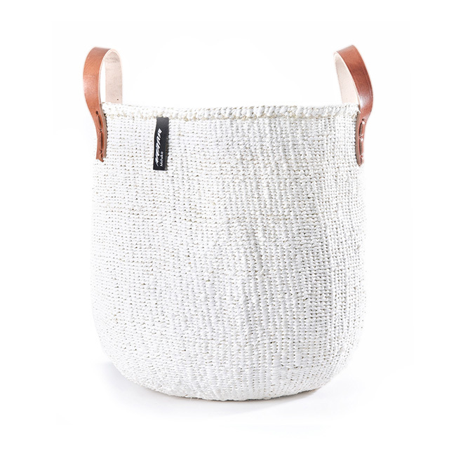 Mifuko ミフコ｜Kiondo バスケット［サイザル麻×再生プラスチック］トートバッグ［ショートハンドル］Mサイズ ホワイト