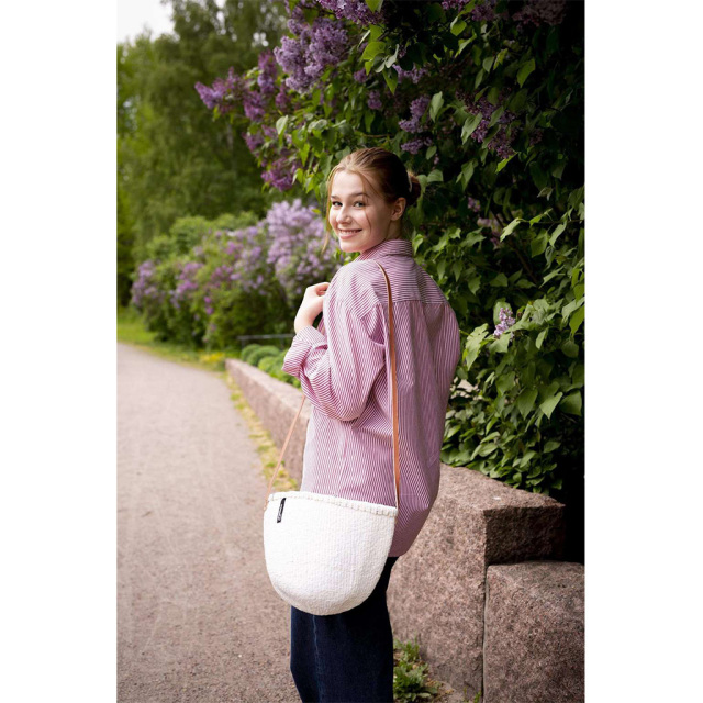 Mifuko/Kiondoサイザルバスケット(S)[革ロングハンドル]