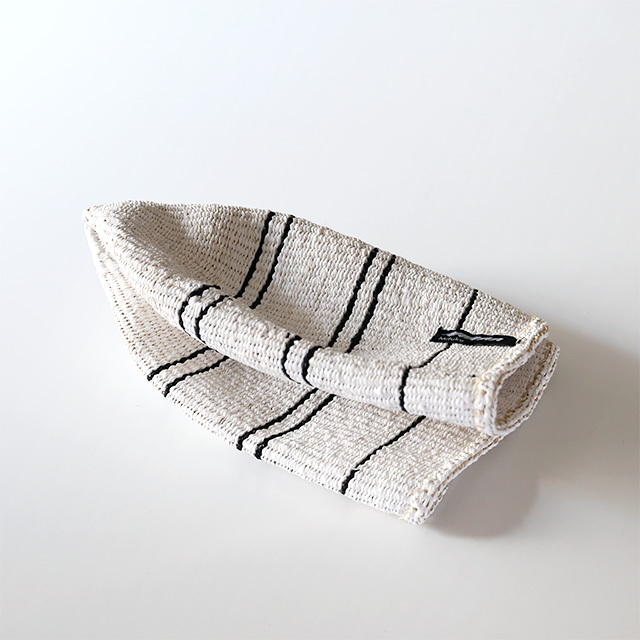 Mifuko/Kiondoサイザルバスケット(S)[革ロングハンドル]