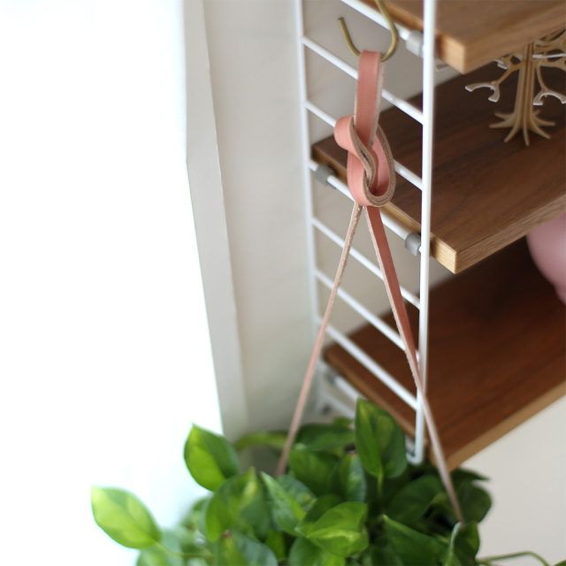 Mifuko/Kiondoサイザルバスケット(XS)[革ロングハンドル]