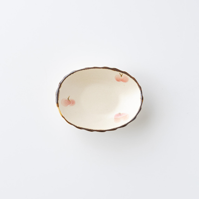 アトリエ モノラー｜ちょうちょ楕円高台小皿