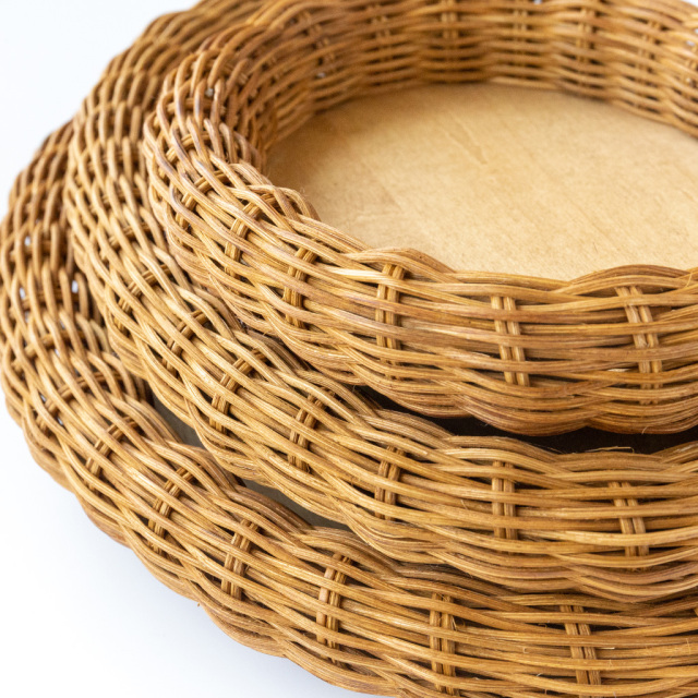 netco.basket/ふっくら編みのかごトレイ