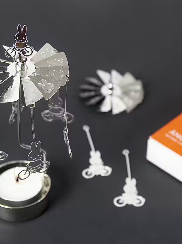 PLUTO DESIGN プルートデザイン｜ロータリーキャンドルホルダー「ミッフィーバイク」シルバー