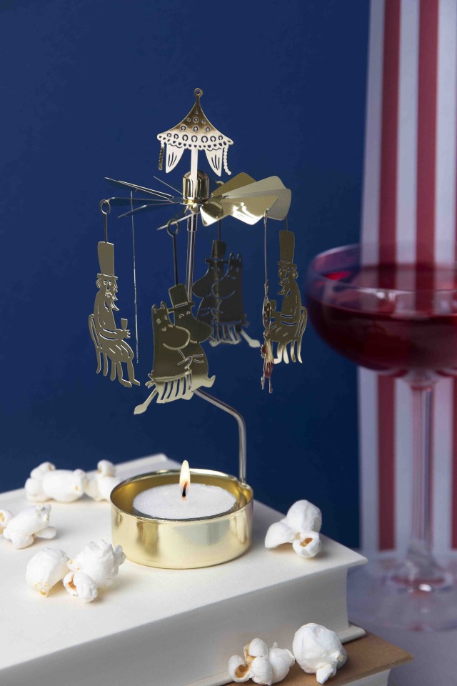 PLUTO DESIGN プルートデザイン｜ロータリーキャンドルホルダー「ムーミンパーティー」ゴールド