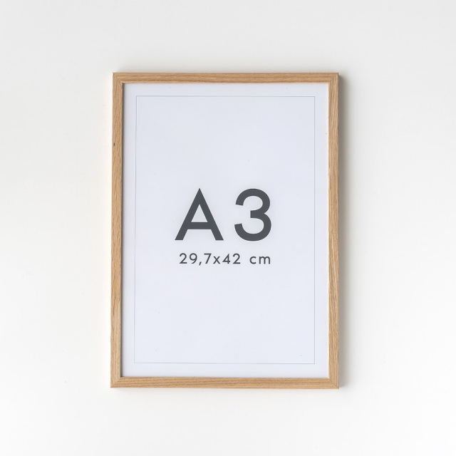 POSTER & FRAME｜木製ポスターフレーム オーク無垢材［A3］