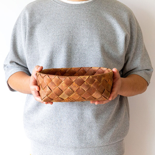 フィンランドの白樺かご/オーバル/飴色 COMFOTA 北欧雑貨店