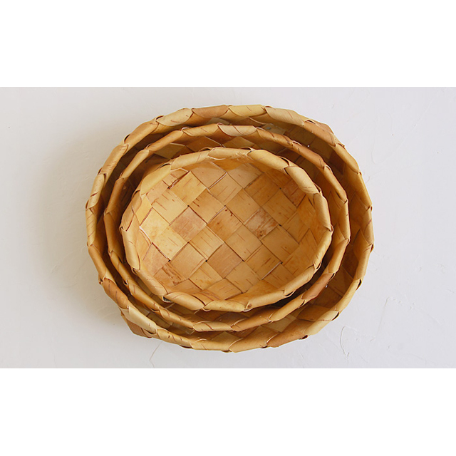 白樺かご/オーバル・浅型・L COMFOTA 北欧雑貨店
