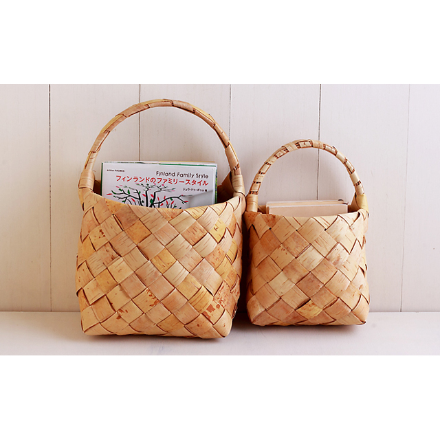 白樺かご/壁掛け・S【入荷未定】