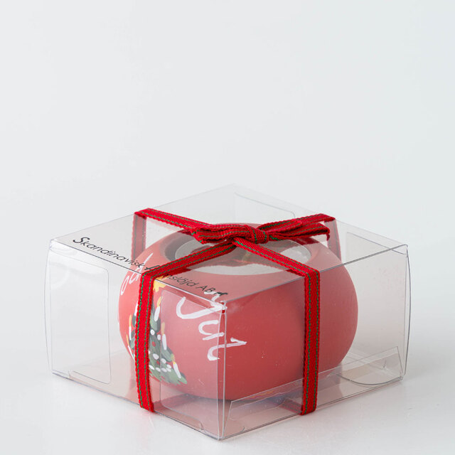 Skandinavisk Hemslojd スカンジナビスク・ヘムスロイド｜木製ティーライトキャンドルホルダー（ハンドペイント）クリスマスツリー