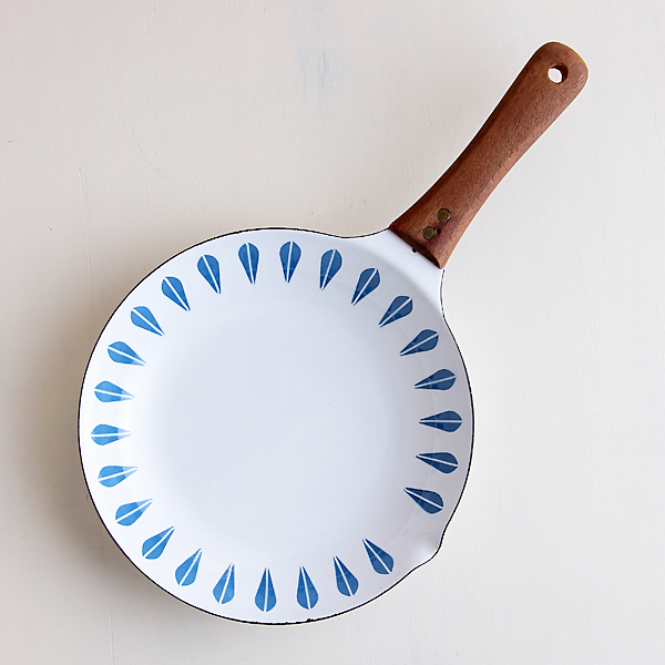 【ヴィンテージ】Cathrineholm/キャサリンホルム/Lotus/ロータス/フライパン,スキレット（ホワイト×ブルー）