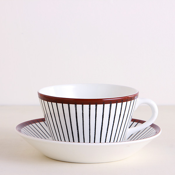 【ヴィンテージ】Gustavsberg/グスタフスベリ/SPISA RIBB/スピサ・リブ/ティーカップ＆ソーサー