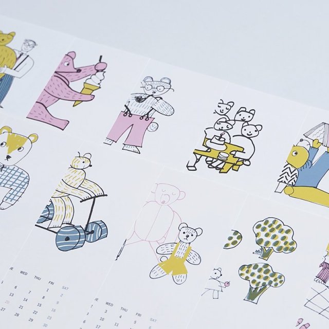 yamyam PRODUCTS｜2024 KUMA カレンダー [A5]