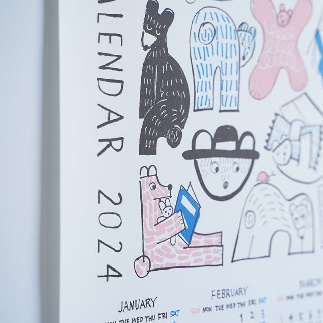 yamyam PRODUCTS｜2024 KUMA ポスターカレンダー [A2]