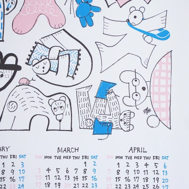 yamyam PRODUCTS｜2024 KUMA ポスターカレンダー [A2]