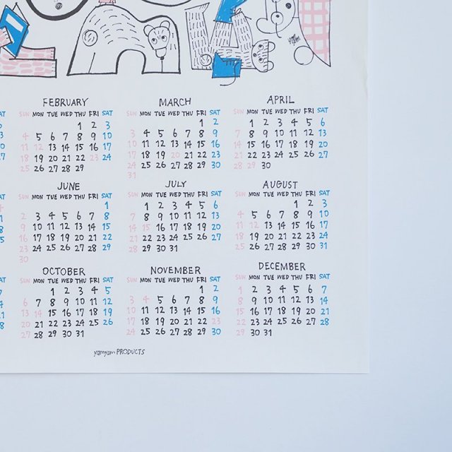 yamyam PRODUCTS｜2024 KUMA ポスターカレンダー [A2]