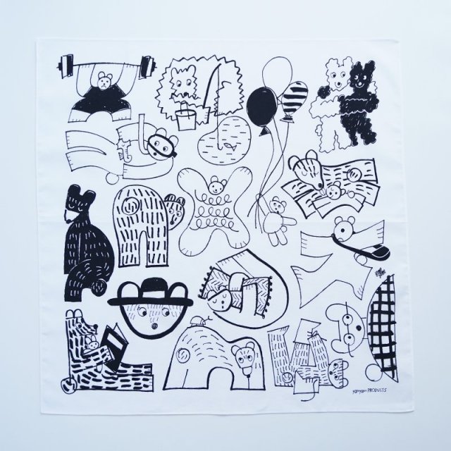 yamyam PRODUCTS|ハンカチ KUMA