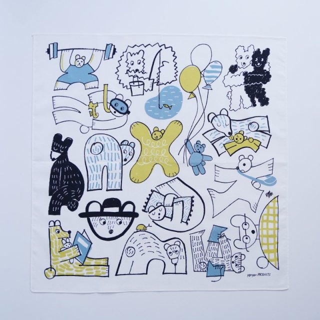 yamyam PRODUCTS|ハンカチ KUMA