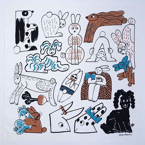 yamyam PRODUCTS|ハンカチ RABBIT