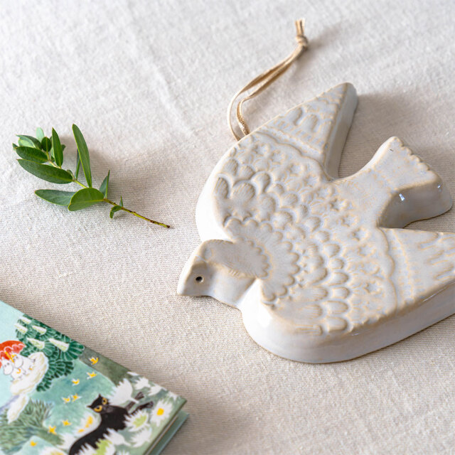 よしざわ窯｜ドライフラワーが飾れる壁掛け 鳥 COMFOTA 北欧雑貨店