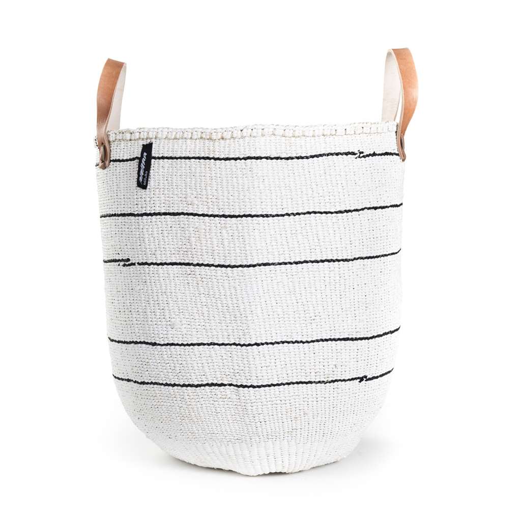 Mifuko ミフコ｜Kiondo バスケット［サイザル麻×再生プラスチック］トートバッグ［ショートハンドル］Lサイズ ブラックライン