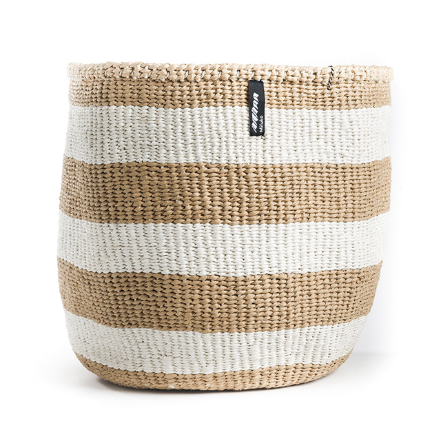Mifuko ミフコ｜Kiondo バスケット［ペーパー］Sサイズ ブラウンボーダー